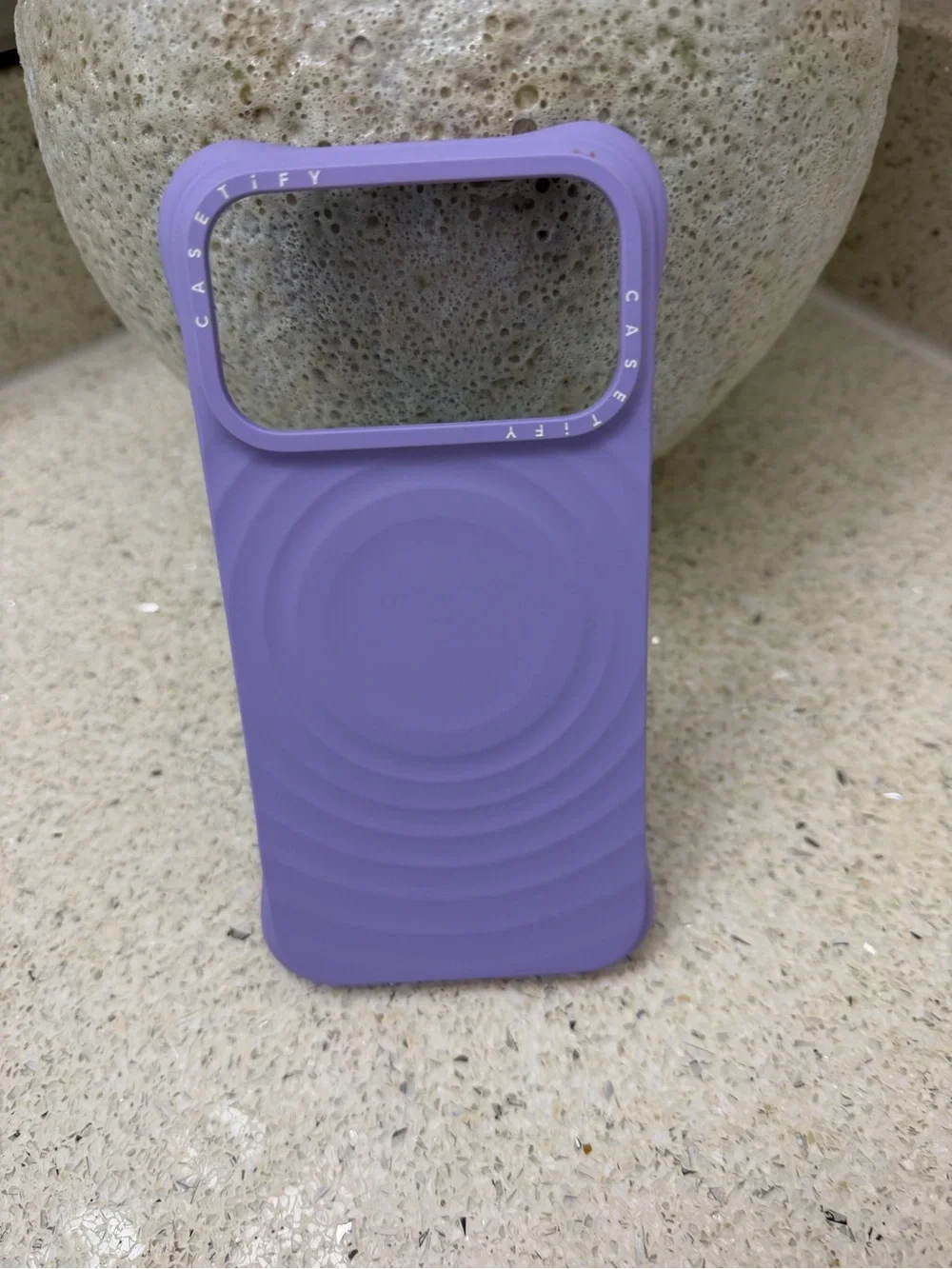 Casetify Lavender Purple Silicone Phone Case with Ring Texture